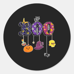 Boo Halloween Costume Sders, Ghosts, Pumkin &amp;  Classic Round Sticker