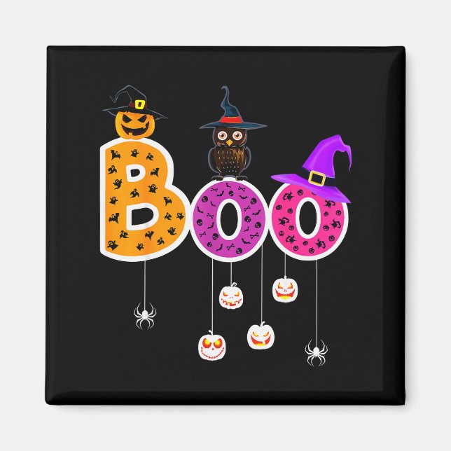 Boo Halloween Costume Sders Ghosts Pumkin &amp; Wi Magnet (Front)