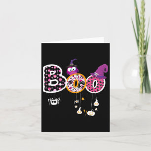Boo Halloween Costume Spiders Card