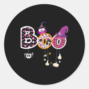 Boo Halloween Costume Spiders Classic Round Sticker