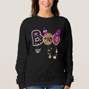 Boo Halloween Costume Spiders Ghosts Pumkin & Witc Sweatshirt