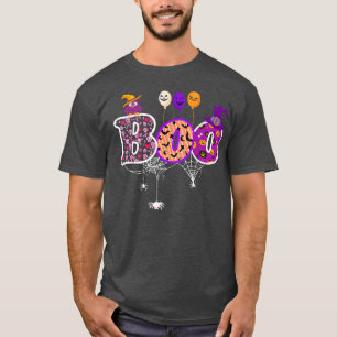 Boo Halloween Costume Spiders, Ghosts, Pumpkin & W T-Shirt