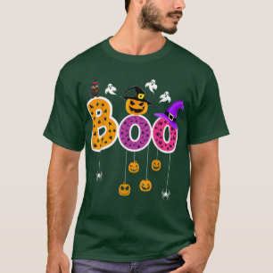 Boo Halloween Costume Spiders, Ghosts, Pumpkin & W T-Shirt