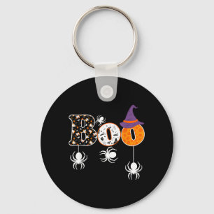 Boo Halloween Costume Spiders Ghosts Pumpkins Key Ring
