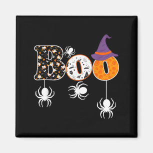 Boo Halloween Costume Spiders Ghosts Pumpkins Magnet