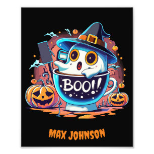 Boo! Halloween - Creepin' It Real Orange Black Photo Print