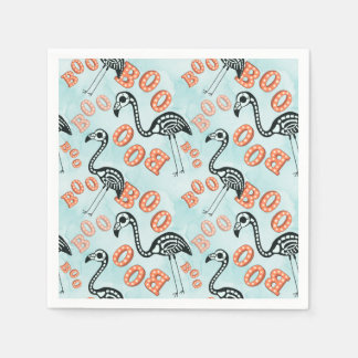 Boo Halloween | Flamingo Skeleton Napkin