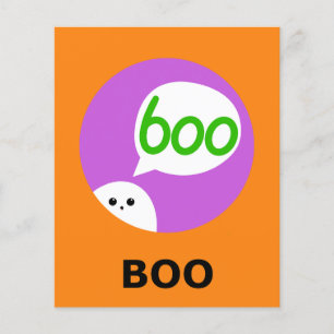 BOO Halloween Flashcard