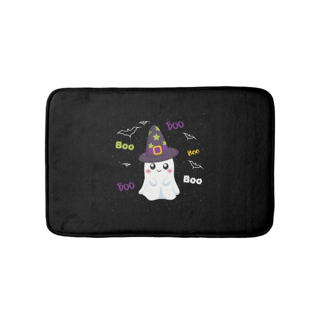Boo halloween ghost costume men women kids bath mat (Front)