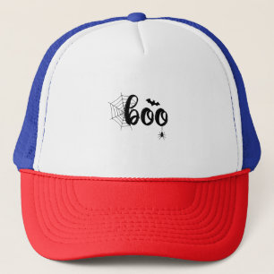 Boo Halloween Ghost Cute Halloween Family Matching Trucker Hat