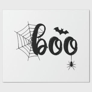 Boo Halloween Ghost Cute Halloween Family Matching Wrapping Paper