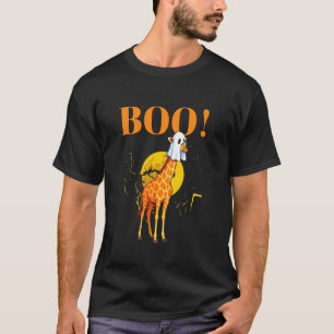 Boo Halloween Ghost Giraffe Costume Funny Kids Men T-Shirt