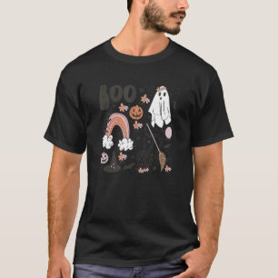Boo Halloween Ghost Pumpkin Witch Hats Going Trick T-Shirt
