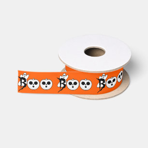 Boo! Halloween Ghost Satin Ribbon