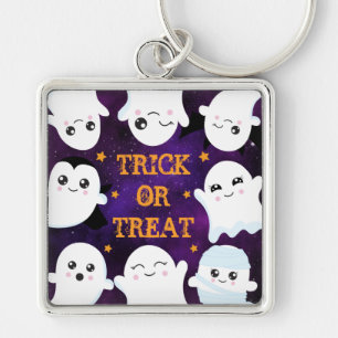Boo Halloween Ghosts Key Ring