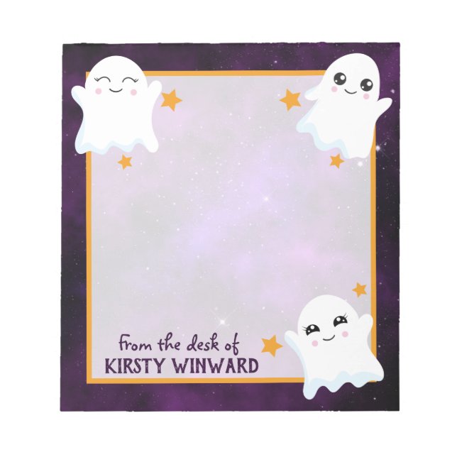 Boo Halloween Ghosts Notepad (Front)
