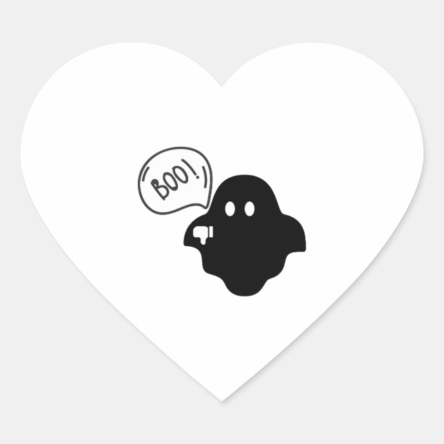 Boo Halloween                     Heart Sticker (Front)