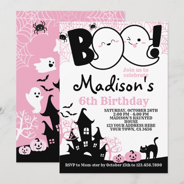BOO Halloween Invitation (Front/Back)