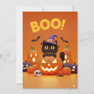 BOO! Halloween Invitation Card