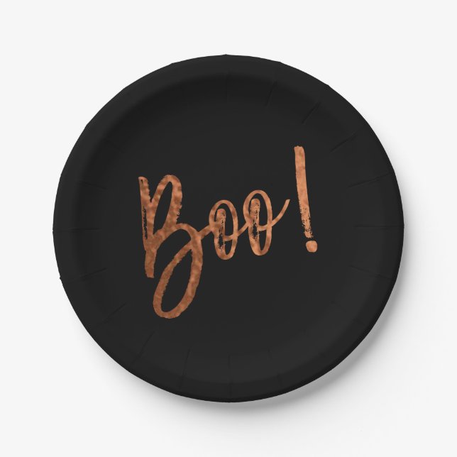 Boo! Halloween Modern Halloween Plates (Front)