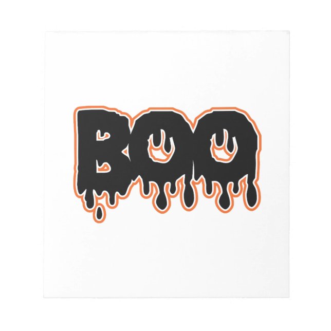 BOO Halloween Notepad (Front)