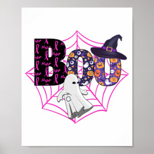 Boo Halloween October Pink Poster