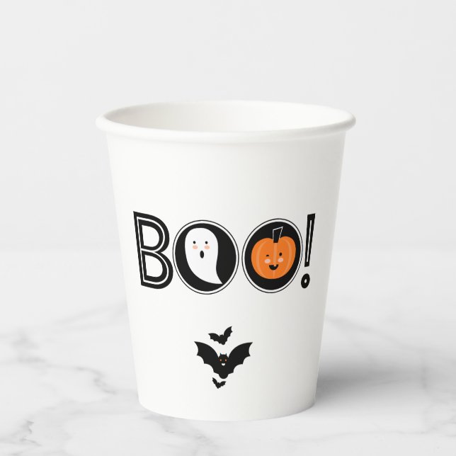 Boo! Halloween Paper Cup (Front)