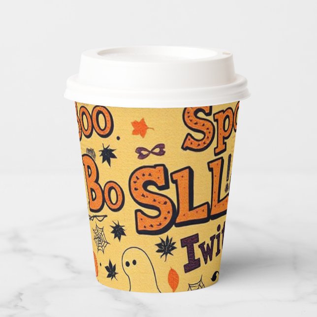 Boo Halloween Paper  Paper Cups (Front)
