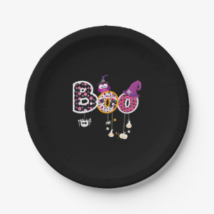 Boo Halloween Paper Plate