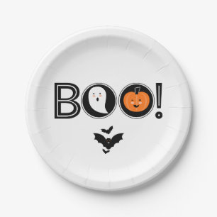 Boo! Halloween Paper Plate