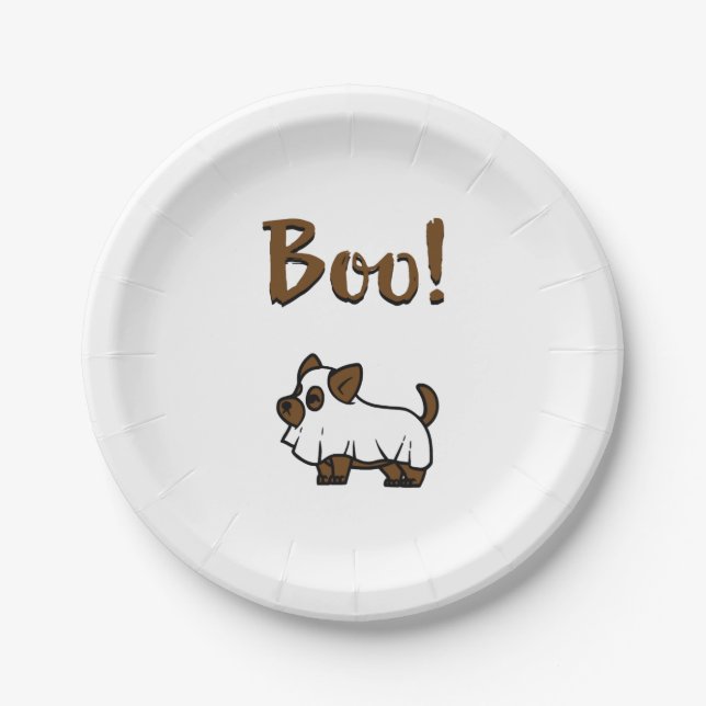Boo Halloween                Paper Plate (Front)