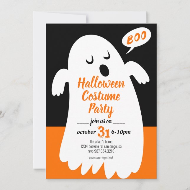Boo - Halloween Party Invitation (Front)