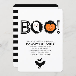 Boo! Halloween Party Invitation