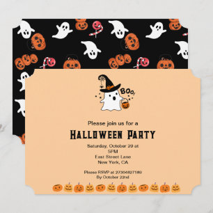 Boo Halloween Party Invitation