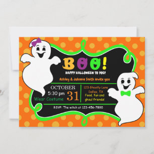 Boo! Halloween Party Invitation