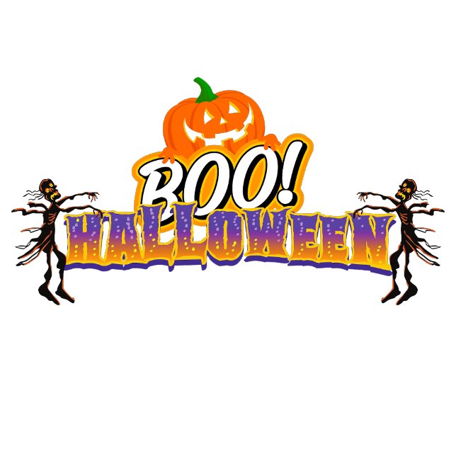 Boo-Halloween Poster (Whispers from beyond echo in the haunted mansion.)