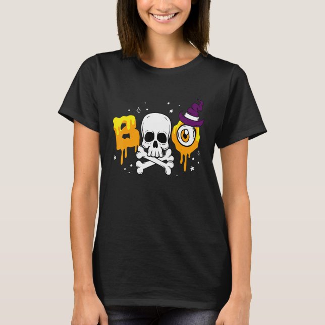 Boo Halloween pumpkin carnival costume T-Shirt (Front)