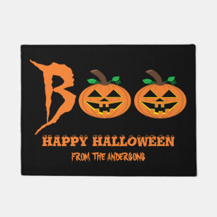 BOO! Halloween Pumpkin Doormat