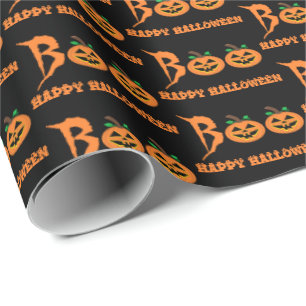 BOO! Halloween Pumpkin Wrapping Paper