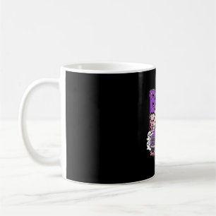 Boo Halloween Purple Truck Ghost and Pumpkins Desi Coffee Mug