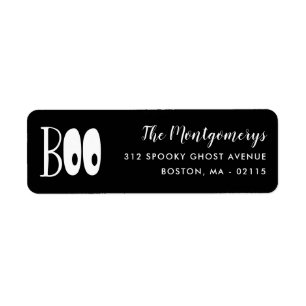 Boo Halloween Return Address Label