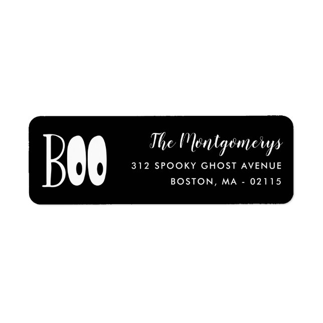 Boo Halloween Return Address Label (Front)
