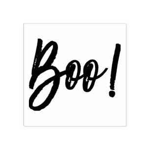 Boo! Halloween Script Modern Stamp
