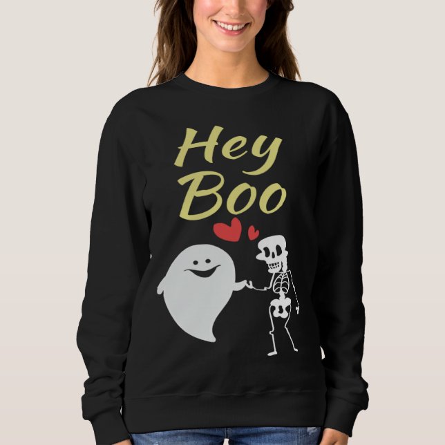 Boo Halloween Skeleton Kids Youth Boys Girls  Cute Sweatshirt (Front)