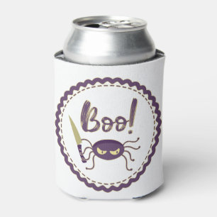 Boo! Halloween spider knife hand T-Shirt Can Cooler