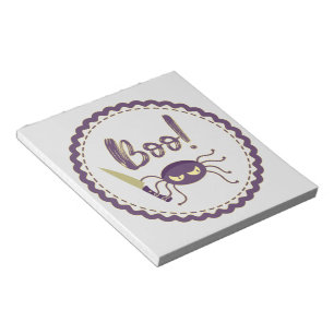 Boo! Halloween spider knife hand T-Shirt Notepad