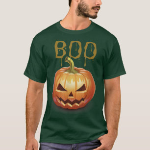 boo halloween spiders ghosts pumpkin & witch hat T-Shirt