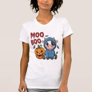 Boo Halloween Spooky Ghost Cow T-Shirt