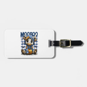 Boo Halloween Spooky Highland Cow Luggage Tag
