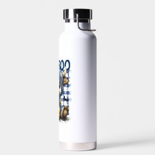 Boo Halloween Spooky Highland Cow Water Bottle